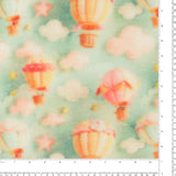 Printed Fleece - CORAL - 024 - Aqua