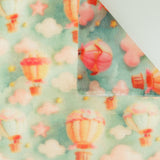Printed Fleece - CORAL - 024 - Aqua