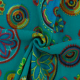 Anti Pill Fleece Print - MONTANA - 038 - Teal