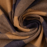 Tricot imprimé pour chandail - GOLDIE - Carreaux - Brun