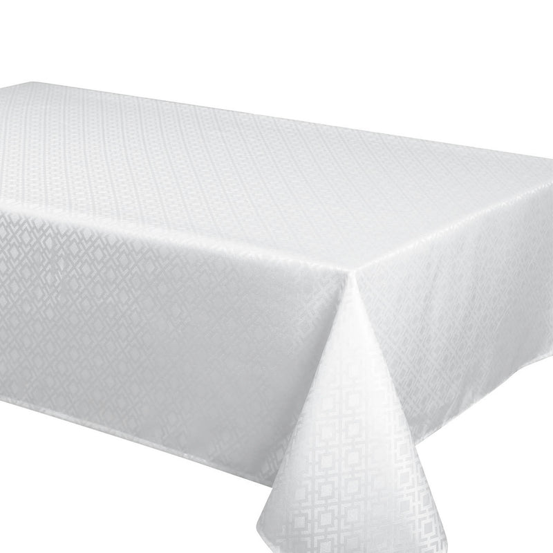Tablecloth - Jacquard Quad - White