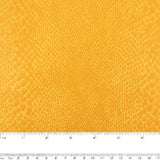 Stretch heavy plain and embossed suede - Snake - Yellow
