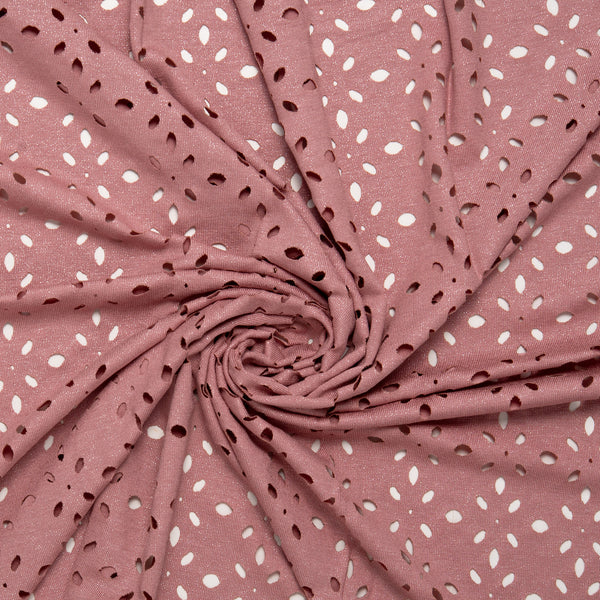 Tricot tendance - ROSALIE - Perforée - Vieux rose moyen
