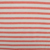 Pique Cotton Jersey - Stripe - Orange