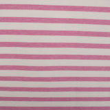 Pique Cotton Jersey - Stripe - Pink