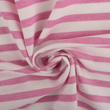 Pique Cotton Jersey - Stripe - Pink