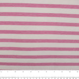 Pique Cotton Jersey - Stripe - Pink