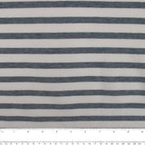 Pique Cotton Jersey - Stripe - Blue