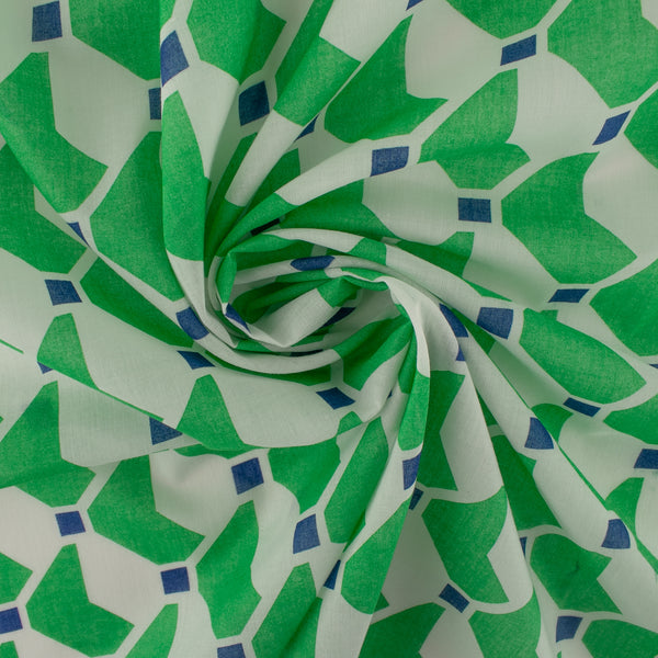Coton et voile imprimé - KATIA - Géométrique - Vert