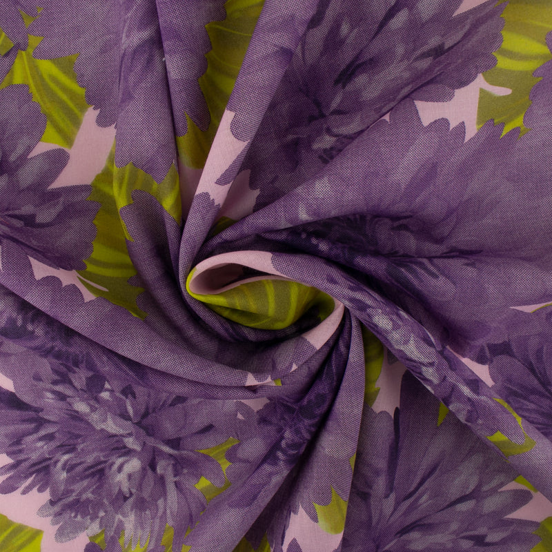 Printed Cotton Voile - KATIA - Peony - Lilac