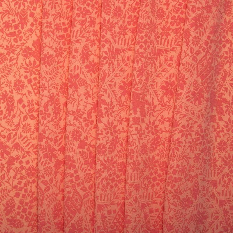 Printed Polyester - KOSHIBO - Sunflower - Peach
