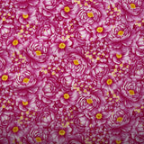 Floral Printed Cotton - ANISA - Peony - Hot pink