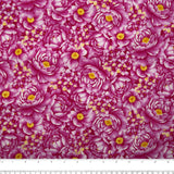 Floral Printed Cotton - ANISA - Peony - Hot pink