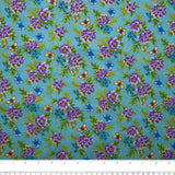 Floral Printed Cotton - ANISA - Florals - Baby blue