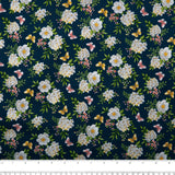 Floral Printed Cotton - ANISA - Florals - Navy