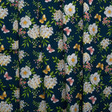 Floral Printed Cotton - ANISA - Florals - Navy