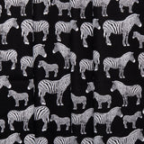 Black & white printed cotton - INKY - Zebra - Black