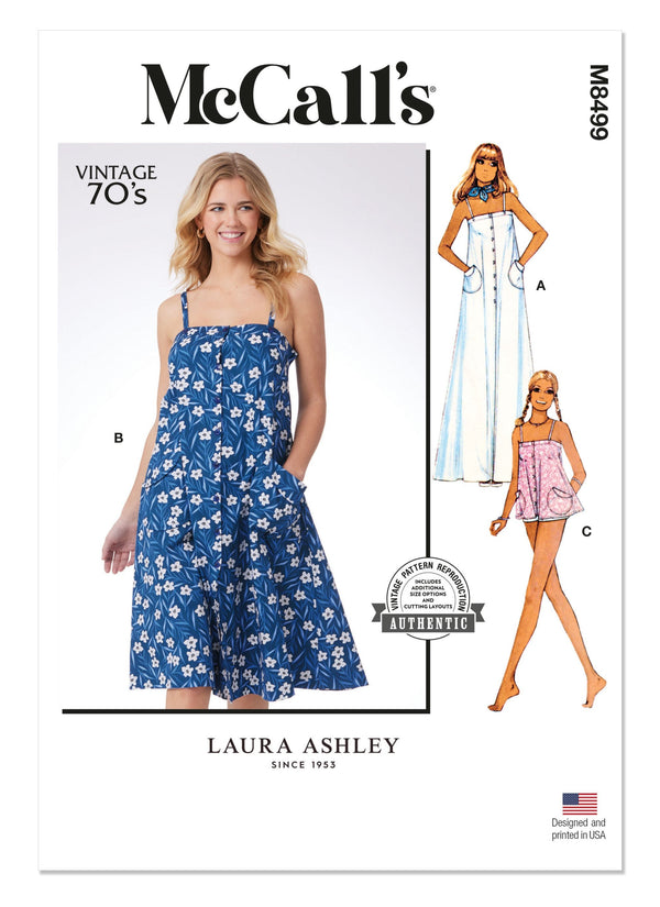 MCCALL'S - M8499 Misses' Dress and Top by Laura Ashley