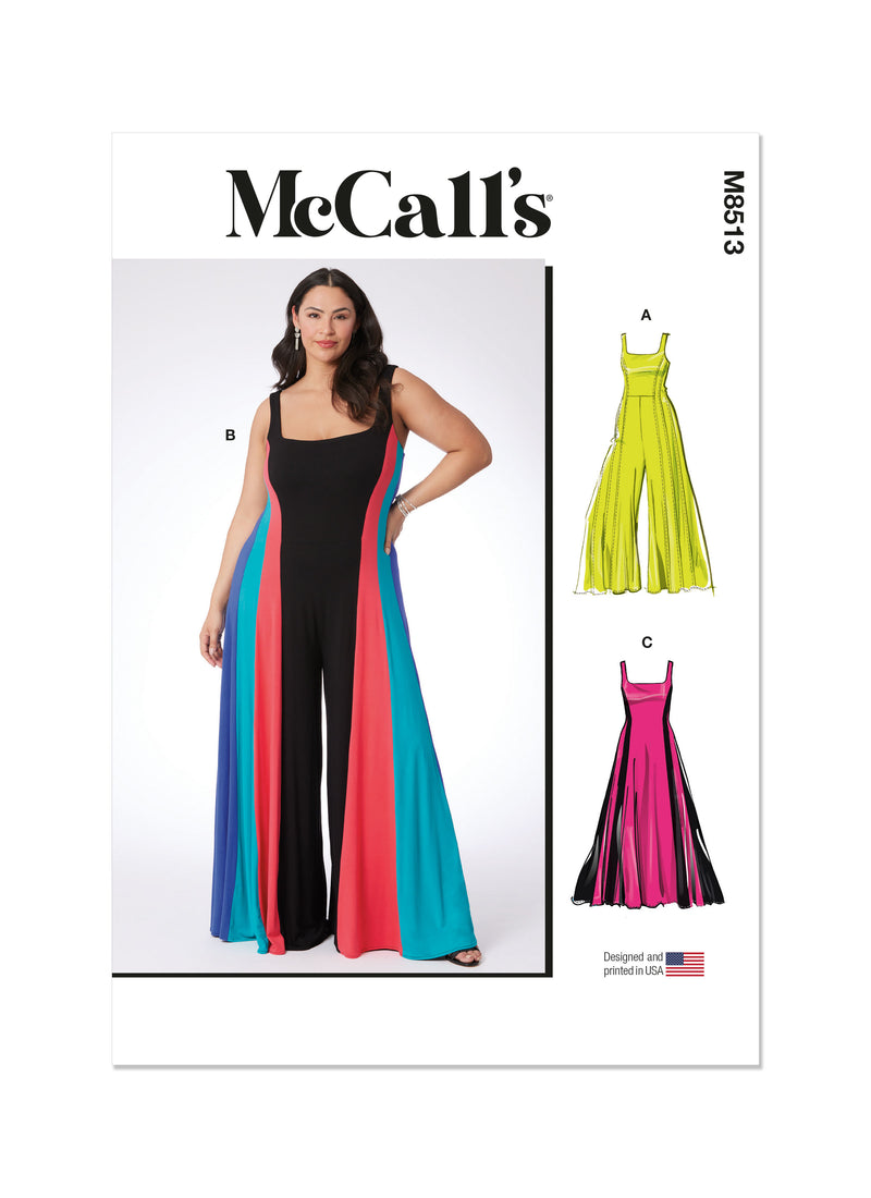 MCCALL'S - M8513 Women's Knit Jumpsuits and Dress