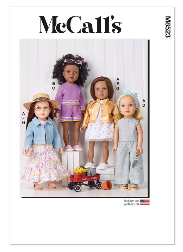 MCCALL'S - M8523 18" Doll Clothes