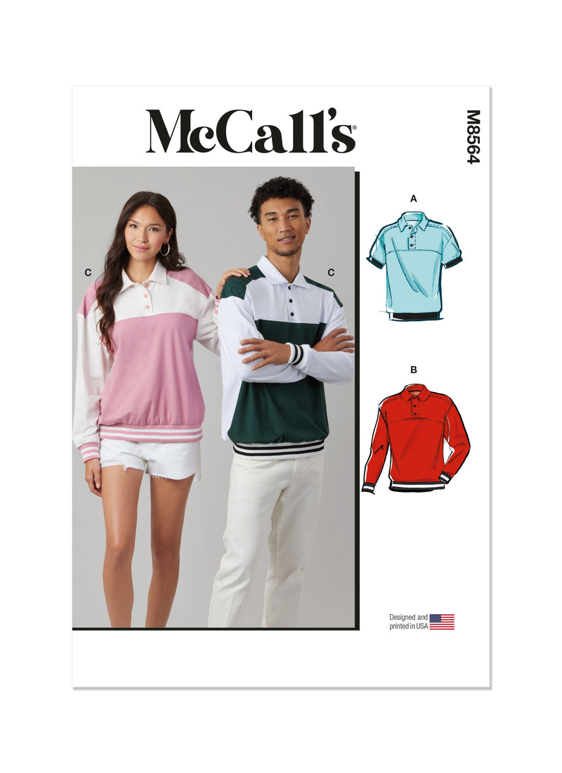 McCall's - M8564 UNISEX KNIT PULLOVER TOPS