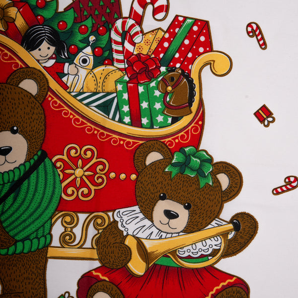 Christmas printed tabling - Teddy bear - White
