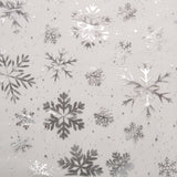 Holiday Organza Foil - Snowflake - White / Silver