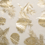 Holiday Organza Foil - Pine cone - White / Gold