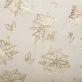 Holiday Organza Foil - Poinsettia - White / Gold