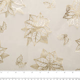 Holiday Organza Foil - Poinsettia - White / Gold