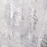 Holiday Organza Foil - Poinsettia - White / Silver