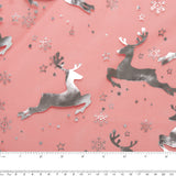 Holiday Organza Foil - Reindeer - Red