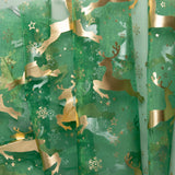 Holiday Organza Foil - Reindeer - Green