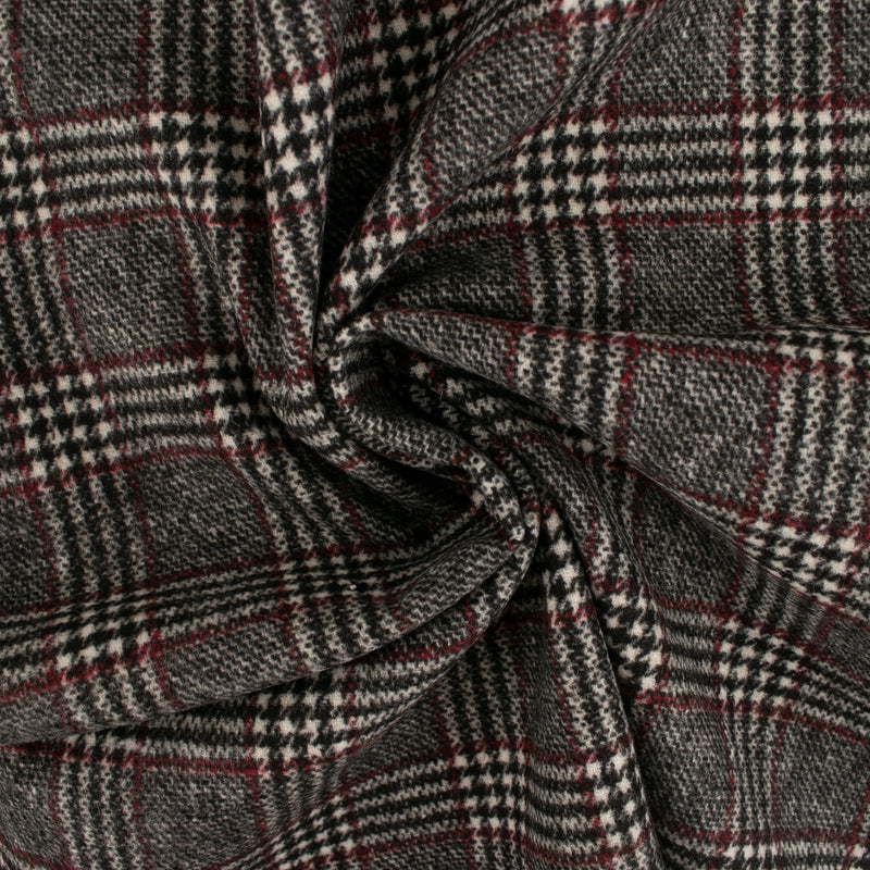 Carreaux et tweed - &lt;DOWNTOWN&gt; - Prince de Galles - Gris