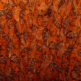 Printed polyester - MARCELINE - Paisley - Carrot