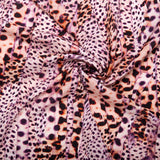 Viscose imprimé - FLORA - Animaux - Lilas