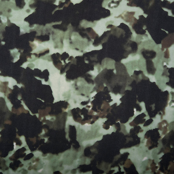 Printed Viscose - FLORA - Camouflage - Green