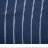 Printed Viscose - FLORA - Stripes - Holland blue