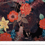 Viscose imprimé - FLORA - Roses - Orange