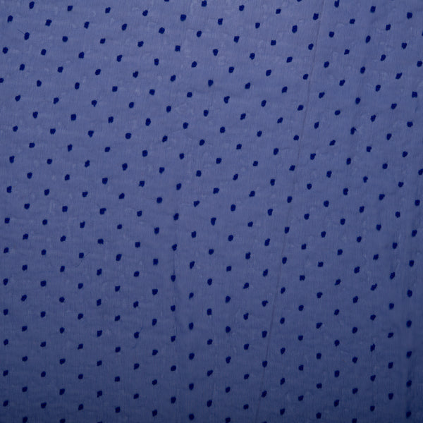 Polyester imprimé - OLIVIA - Point d&#039;esprit - Bleu royal