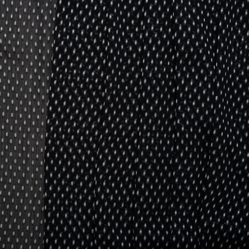 Printed polyester - OLIVIA - Drops - Black