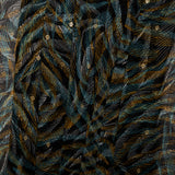 Printed polyester - OLIVIA - Feather - Navy