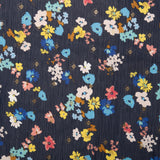 Printed polyester - OLIVIA - Clematis - Navy