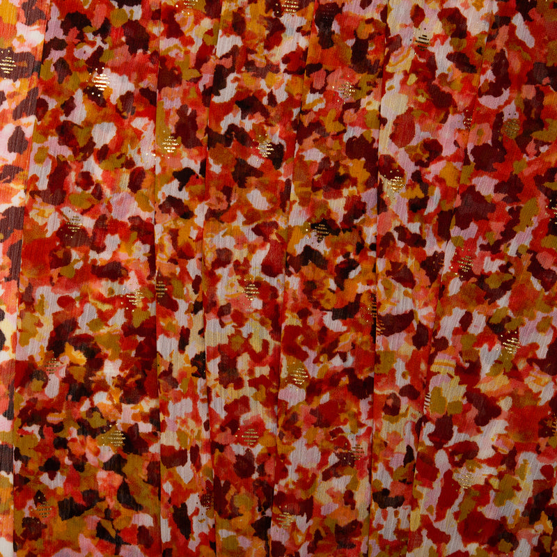 Printed polyester - OLIVIA - Cheetah - Orange