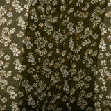 Printed polyester - OLIVIA - Daisy - Green