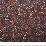 Printed polyester - OLIVIA - Florals - Orange