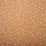 Polyester imprimé - OLIVIA - Marguerite petit - Orange foncé