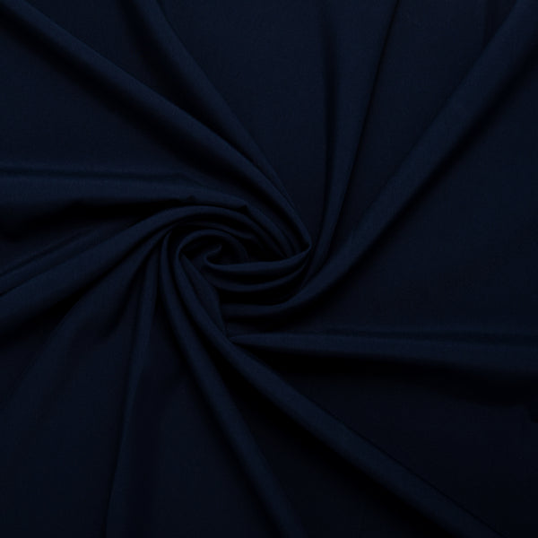 Solid Polyester - OLIVIA - Medium midnight blue
