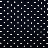 Printed Polyester Crepe - FOLKLORE - Dots - Navy