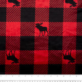 Plaid velvet knit - Buffalo - Red